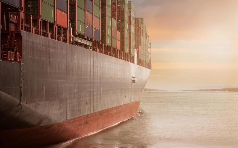 Ship at sea