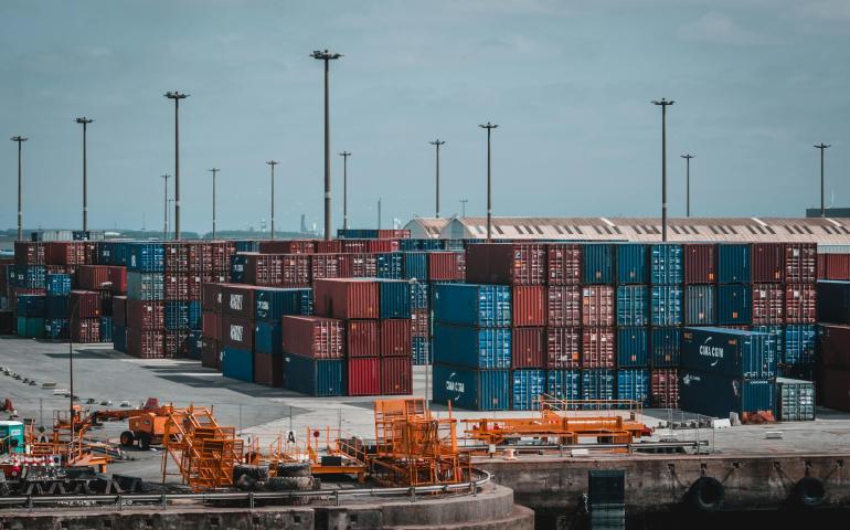 Stack of containers