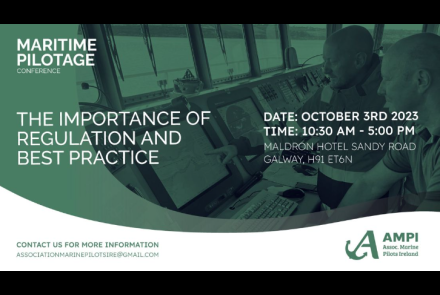 AMPI Assoc Marine Pilots Ireland Maritime Pilotage Conference 03-10-23 event flyer